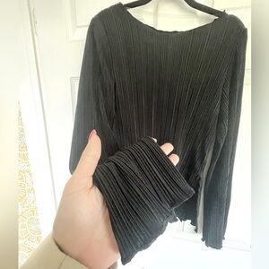 A New Day Plisse Black Top